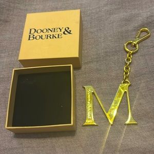 Dooney and Bourke M Keychain gold